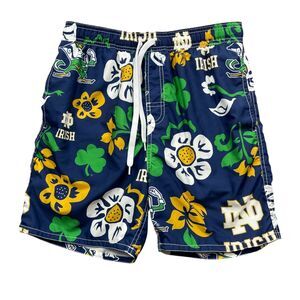Notre Dame Wes and Willy Medium‎ Swim Trunks Netting Draw String